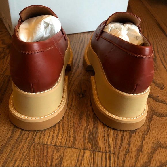 Robert Clergerie Banel Flatform Platform Leather Loafers - Picture 6 of 12